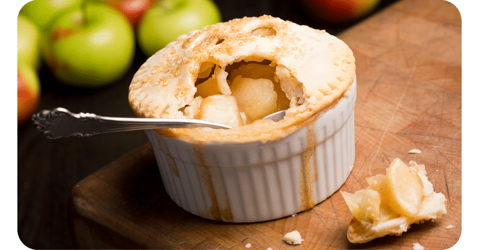 Mini almás pite egészséges, diétás kivitelben
